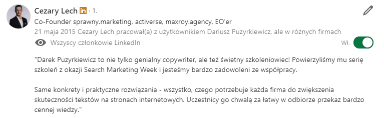Cezary Lech ze Sprawny Marketing
